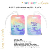 Rainbow Galaxy Stars Space Luggage Bag Tag