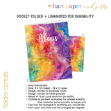 Rainbow Tie Dye Personalized 2-Pocket Folder