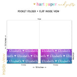 Rainbow Repeat Name Personalized 2-Pocket Folder