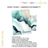 Rainbow Marble Personalized 2-Pocket Folder