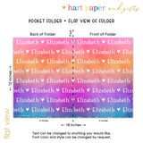 Rainbow Repeat Name Personalized 2-Pocket Folder