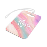 Rainbow Marble Luggage Bag Tag