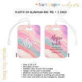Rainbow Marble Luggage Bag Tag