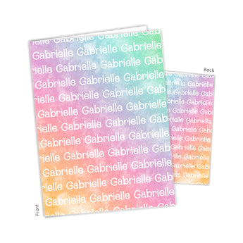 Rainbow Repeat Name Personalized 2-Pocket Folder