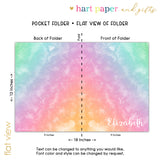 Rainbow Tie Dye Personalized 2-Pocket Folder