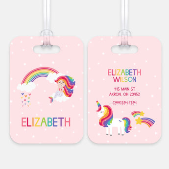 Mermaid Unicorn Luggage Bag Tag