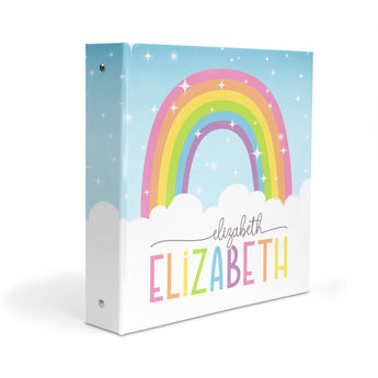 Rainbow Personalized 2" 3 Ring Binder