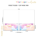 Rainbow Clouds Personalized 2-Pocket Folder