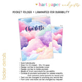 Rainbow Clouds Personalized 2-Pocket Folder
