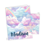 Rainbow Clouds Personalized 2-Pocket Folder