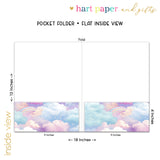 Rainbow Clouds Personalized 2-Pocket Folder
