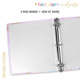 Rainbow Ink Marble Personalized 2" 3 Ring Binder