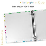 Rainbow Repeat Name Personalized 2" 3 Ring Binder