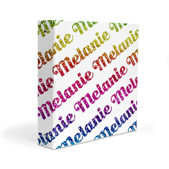 Rainbow Repeat Name Personalized 2" 3 Ring Binder
