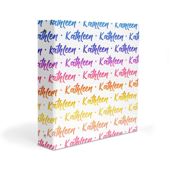 Rainbow Repeat Name Personalized 2" 3 Ring Binder