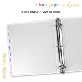 Rainbow Repeat Name Personalized 2" 3 Ring Binder