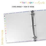 Rainbow Repeat Name Personalized 2" 3 Ring Binder