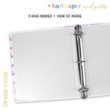 Rainbow Repeat Name Personalized 2" 3 Ring Binder