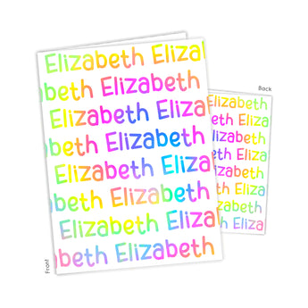 Rainbow Repeat Name Personalized 2-Pocket Folder