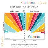Rainbow Sky Personalized 2-Pocket Folder