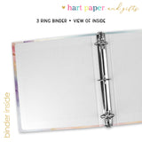 Rainbow Ink Marble Personalized 2" 3 Ring Binder