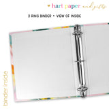 Rainbow Ink Marble Personalized 2" 3 Ring Binder
