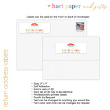 Rainbow II Return Address Labels • Self Adhesive Stickers