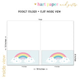 Rainbow Clouds Personalized 2-Pocket Folder