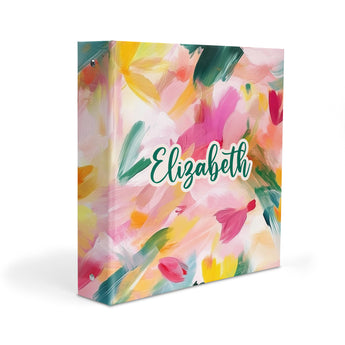 Rainbow Ink Marble Personalized 2" 3 Ring Binder
