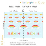 Rainbows Personalized 2-Pocket Folder