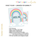 Rainbow Clouds Personalized 2-Pocket Folder
