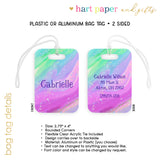 Rainbow Marble Luggage Bag Tag