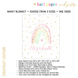 Rainbow Minky Blanket Personalized Custom