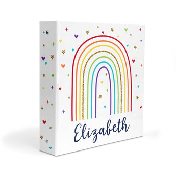 Rainbow Personalized 2" 3 Ring Binder