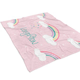 Rainbow Minky Blanket Personalized Custom