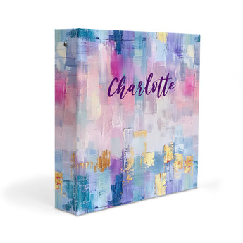 Purple Rainbow Personalized 2" 3 Ring Binder