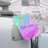 Rainbow Marble Luggage Bag Tag