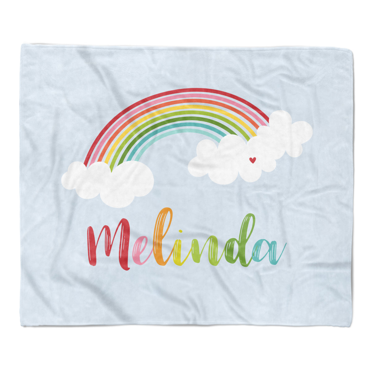 Rainbow Minky Blanket Personalized Custom