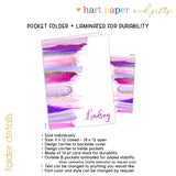 Rainbow Purple Personalized 2-Pocket Folder