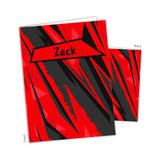 Black Red Abstract Personalized 2-Pocket Folder