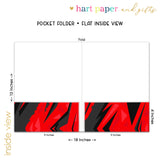 Black Red Abstract Personalized 2-Pocket Folder