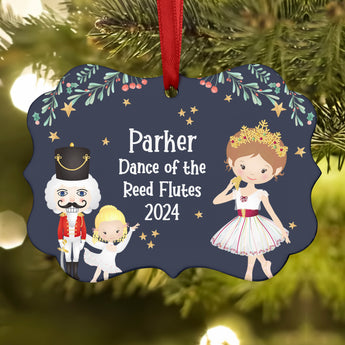 Dance Reed Flutes French Mirliton • Nutcracker Christmas Ornament Personalized Custom Holiday Decor Gift Boy Girl Ballerina Ballet