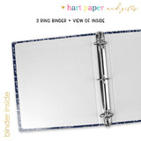 ANY COLOR Repeat Name Personalized 2" 3 Ring Binder