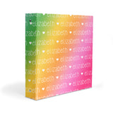 Rainbow Repeat Name Personalized 2" 3 Ring Binder