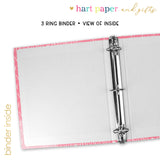 ANY COLOR Repeat Name Personalized 2" 3 Ring Binder