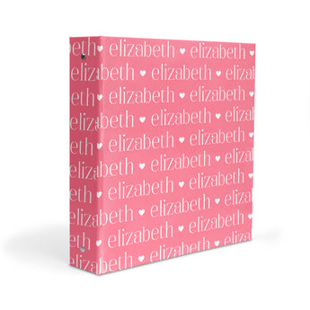 ANY COLOR Repeat Name Personalized 2" 3 Ring Binder