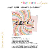 Retro Rainbow Personalized 2-Pocket Folder