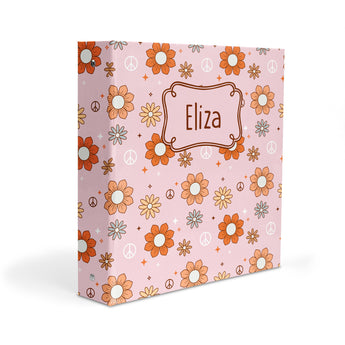 Daisy Flowers Personalized 2" 3 Ring Binder