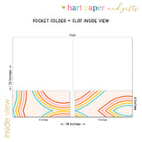 Retro Rainbow Personalized 2-Pocket Folder
