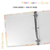 Retro Rainbow Personalized 2" 3 Ring Binder